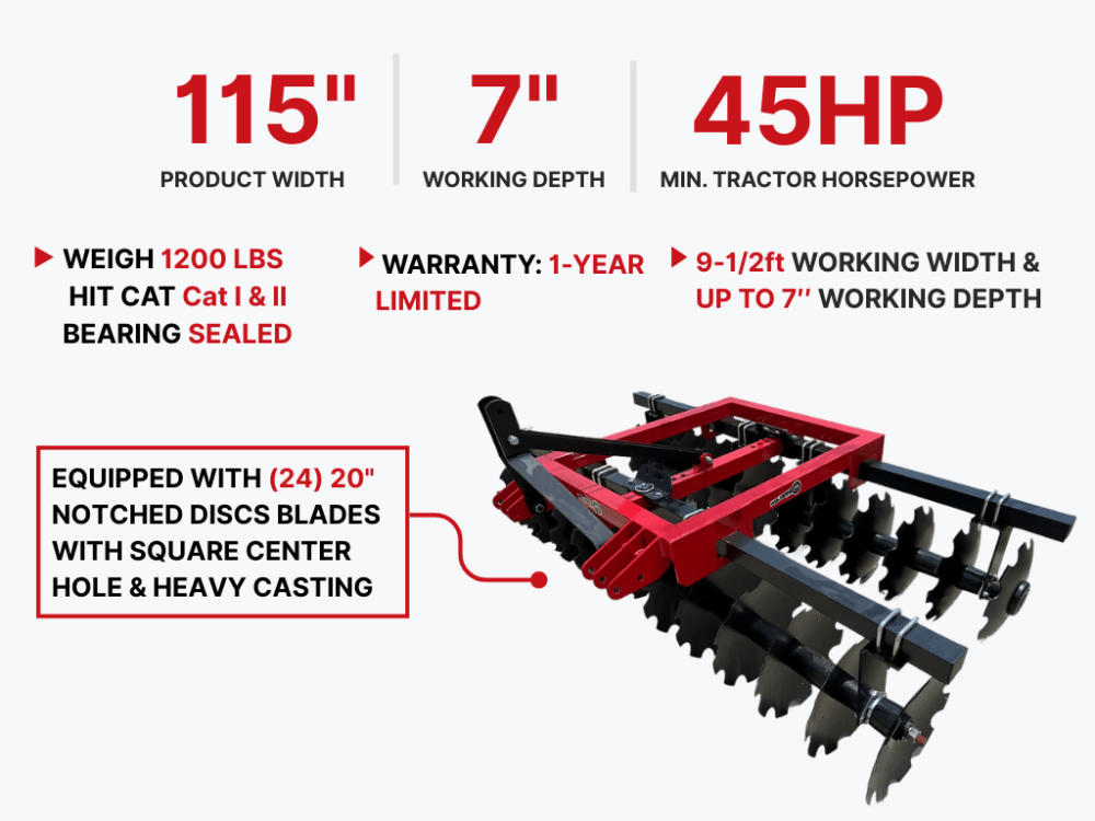 FMCDH - H108 Heavy - Duty Disc Harrows - FIMIC Implement LLC