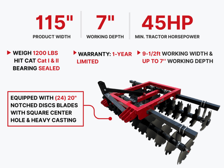 FMCDH - H108 Heavy - Duty Disc Harrows - FIMIC Implement LLC