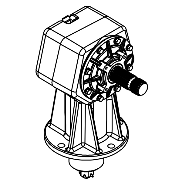 75PRC81146 - N Rotary Cutter GEARBOX, 120HP, 1:1.46, 20 SPLINE - FIMIC Implement LLC