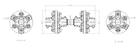 CB-20 / 10ft Rotary Cutter Coupler 20 Splines for both ends