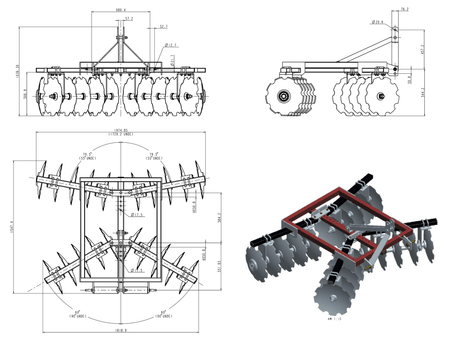 Wolverine 6ft Tube Frame Disc Harrows - Medium Duty - FIMIC Implement LLC