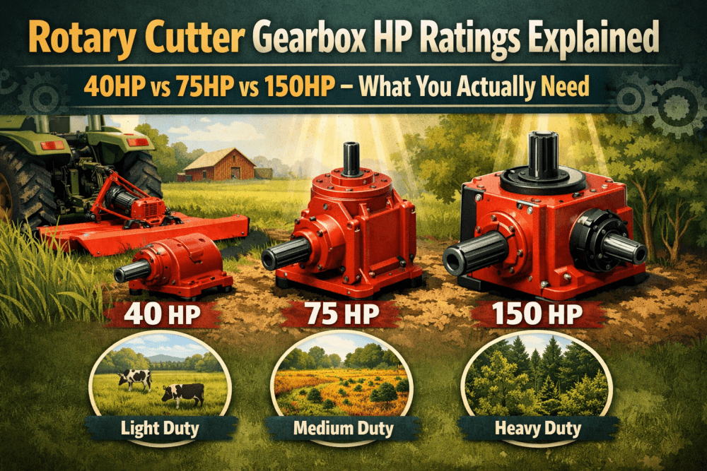 Rotary Cutter Gearbox HP Ratings Explained: 40HP vs 75HP vs 150HP – What You Actually Need