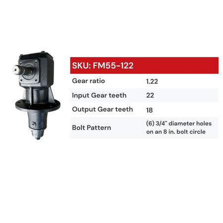 Gearbox Fits Most John Deere Rotary Mower MX10, (Spain - made style) - FIMIC Implement LLC