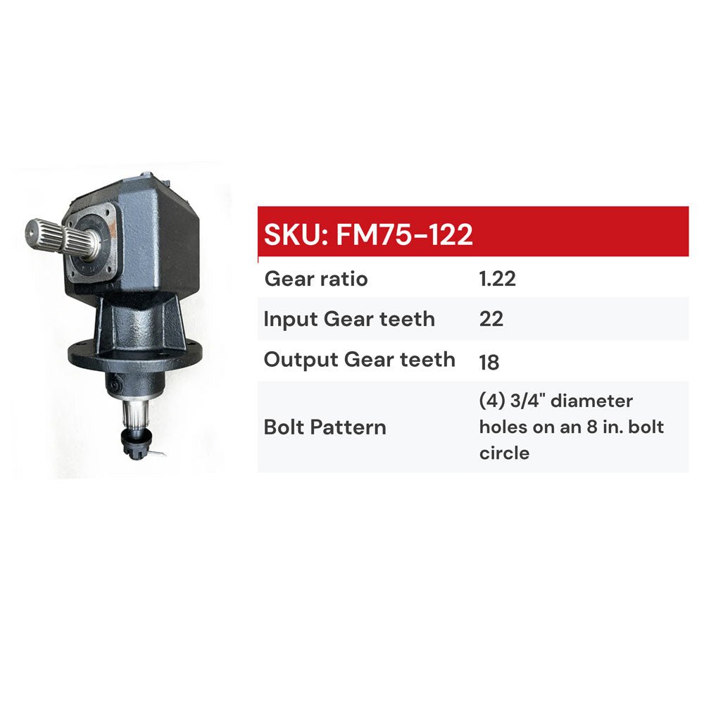 Gearbox Fits Most John Deere Rotary Mower MX7, MX10, AFH216252, AFH216263 (China-made style) - FIMIC Implement LLC
