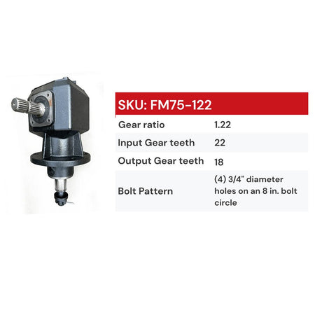 Gearbox Fits Most John Deere Rotary Mower MX7, MX10, AFH216252, AFH216263 (China-made style) - FIMIC Implement LLC