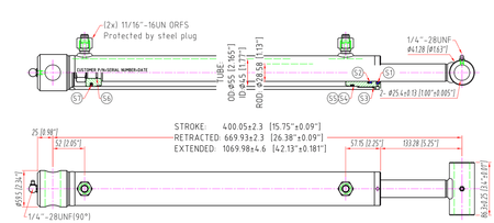 Replace Hydraulic Lift Cylinder AH176267 fits John Deere 420 - FIMIC Implement LLC