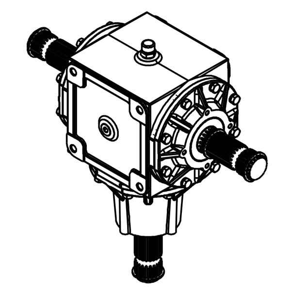 75PRC500146, T - BOX, 8ft Rotary Cutter Center Gearbox, 150HP, 1:46, 20 SPLINE - FIMIC Implement LLC