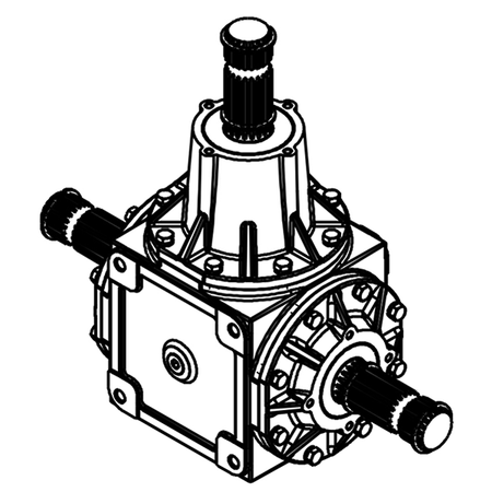 75PRC500146, T - BOX, 8ft Rotary Cutter Center Gearbox, 150HP, 1:46, 20 SPLINE - FIMIC Implement LLC