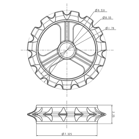 9 - 1/2" Cultipacker Wheel - FIMIC Implement LLC