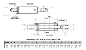 Spartan® 3000 PSI Welded Clevis Cylinder 3" Bore x 24" Stroke x 1.5" Rod Diameter