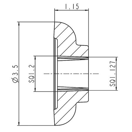 DH - CFG - 3 / 1" SQ. Hole x 1" End Washer - FIMIC Implement LLC