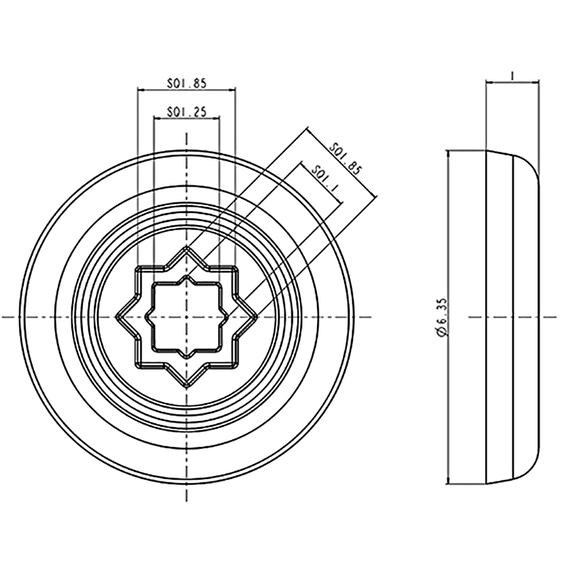DH - CFG - 4, 1" & 1 - 1/8" SQ. Hole Bumper Washer - FIMIC Implement LLC