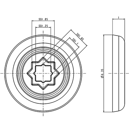 DH - CFG - 4, 1" & 1 - 1/8" SQ. Hole Bumper Washer - FIMIC Implement LLC