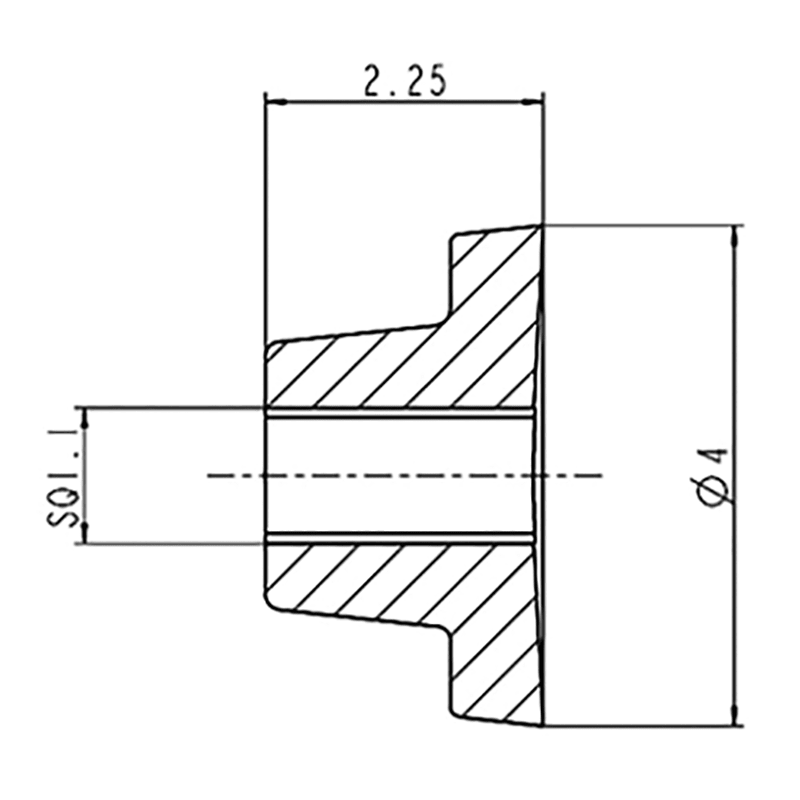 DH - CFG - 7 / 1" SQ. Hole x 2 - 3/8" Spool Spacer - FIMIC Implement LLC