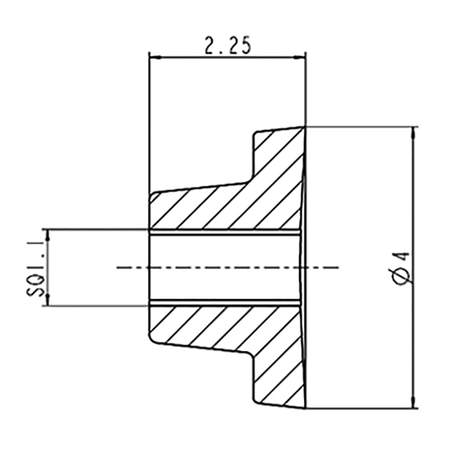DH - CFG - 7 / 1" SQ. Hole x 2 - 3/8" Spool Spacer - FIMIC Implement LLC