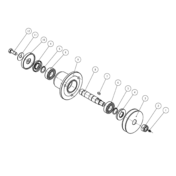 Finish Mower Spindle Assembly Fit KingKutter 502303 - FIMIC Implement LLC