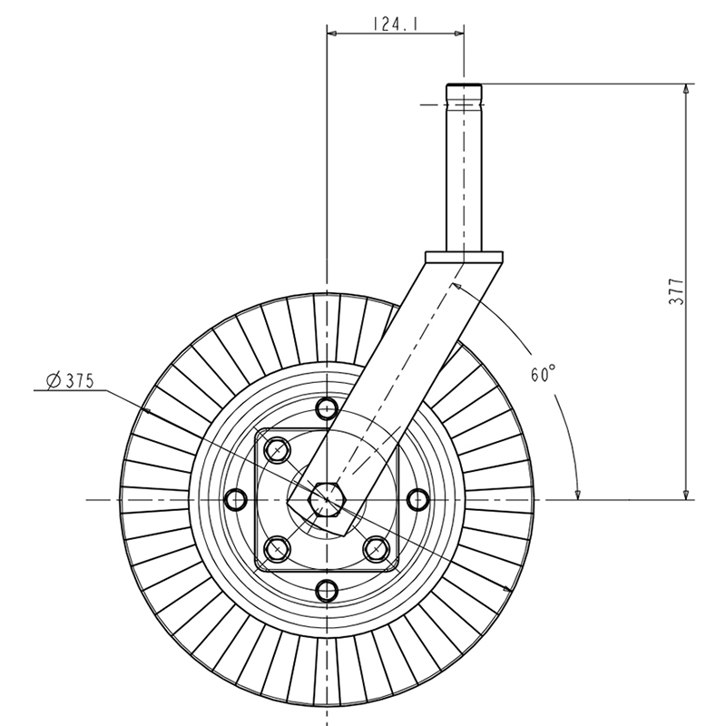 K01 - 1250 - 01 / 4x8" Tail Wheel Assembly - FIMIC Implement LLC