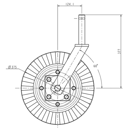 K01 - 1250 - 01 / 4x8" Tail Wheel Assembly - FIMIC Implement LLC