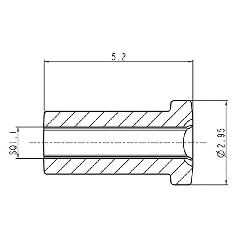 K02 - 1000 - S10 / 1" SQ. hole x 5 - 1/8" spool spacer, CFG - 89 - FIMIC Implement LLC