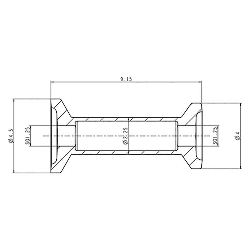 K02 - 1125 - S02 / 1 - 1/8" SQ. hole x 9" long plain spacer, machined - FIMIC Implement LLC