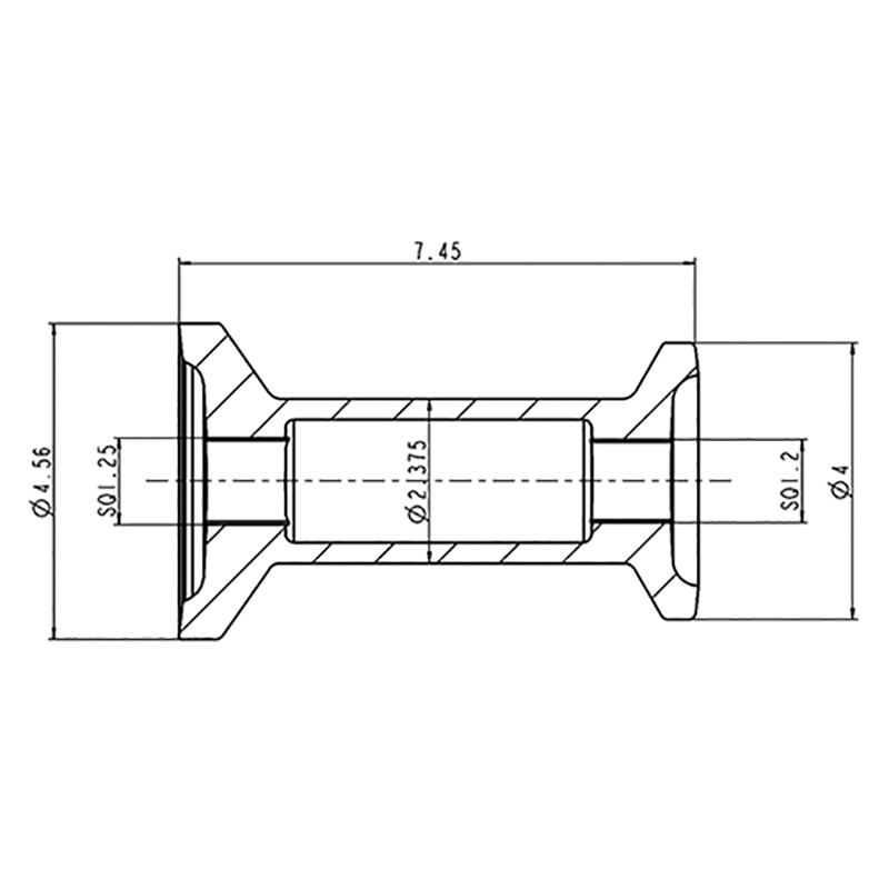 K02 - 1125 - S03 / 1 - 1/8" SQ. hole x 7 - 3/4" long plain spacer - FIMIC Implement LLC