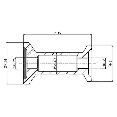 K02 - 1125 - S03 / 1 - 1/8" SQ. hole x 7 - 3/4" long plain spacer - FIMIC Implement LLC