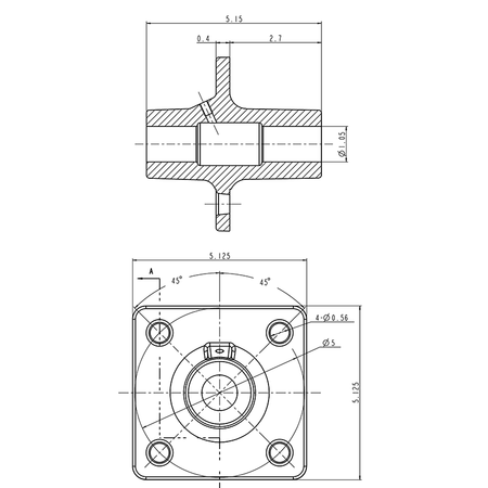 LML304 - 1 / 1" Hole Tail Wheel Hub - FIMIC Implement LLC